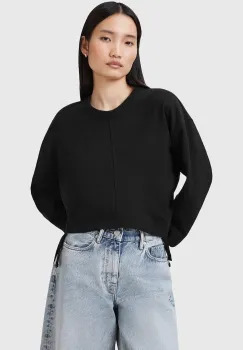 AllSaints hanorac de bumbac MIRA culoarea negru, uni, W214JC imagine