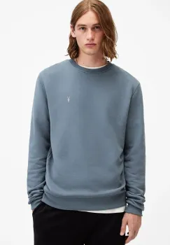 AllSaints hanorac de bumbac RAVEN CREW barbati, neted, M037NB imagine