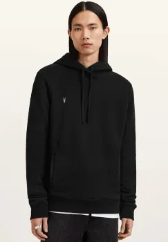 AllSaints hanorac de bumbac RAVEN OTH HOODY cu gluga, uni, M003NZ imagine