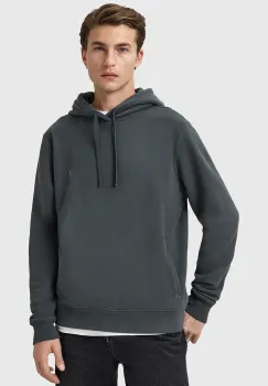 AllSaints hanorac de bumbac RAVEN OTH HOODY cu gluga, uni, M003NZ imagine