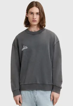 AllSaints hanorac de bumbac SOLEIL culoarea gri, cu imprimeu, M015NC imagine