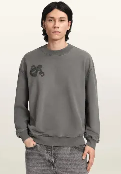 AllSaints hanorac oversized pentru barbati, din bumbac INSIGNIA imagine