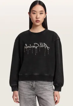 AllSaints  hanorac pentru femei din bumbac CHAINS PIPPA imagine