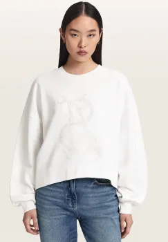 AllSaints  hanorac pentru femei din bumbac REFLEX LILA imagine