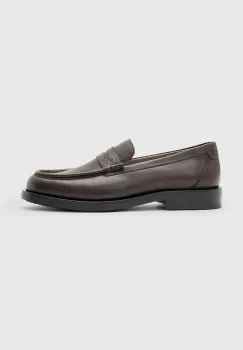 AllSaints mocasini de piele BLOOM LOAFER culoarea bordo, M021FC imagine