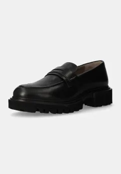 AllSaints mocasini de piele Vinni Loafer barbati, culoarea negru, M051FB imagine