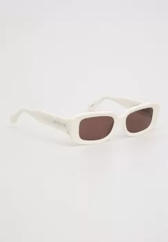 AllSaints ochelari de soare femei, culoarea alb imagine