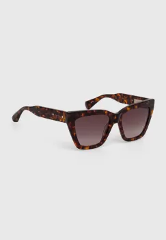 AllSaints ochelari de soare femei, culoarea maro imagine