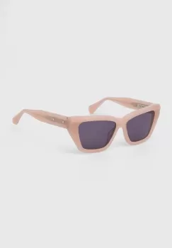 AllSaints ochelari de soare femei, culoarea roz imagine