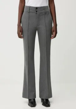 AllSaints pantaloni ASTRA culoarea gri, drept, high waist, W042QD imagine