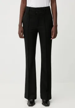 AllSaints pantaloni ASTRA culoarea negru, drept, high waist, W042QD imagine