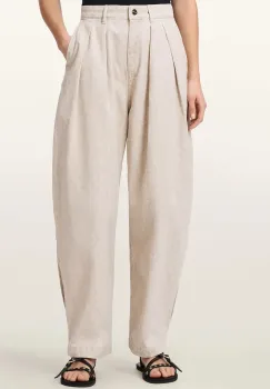 AllSaints pantaloni baggy pentru femei, din bumbac BECCA imagine
