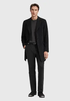 AllSaints pantaloni de bumbac BECKLEY culoarea negru, cu fason chinos, M022TD imagine