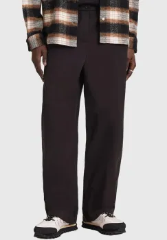 AllSaints pantaloni de bumbac culoarea negru, drept, M026TD imagine