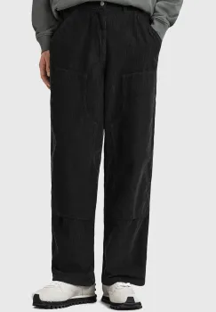 AllSaints pantaloni de bumbac DUNSTAN culoarea negru, drept, M008TD imagine
