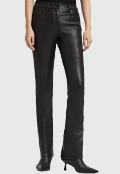 AllSaints pantaloni de piele imagine