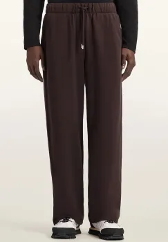 AllSaints pantaloni de trening din bumbac culoarea maro, uni, M032TD imagine