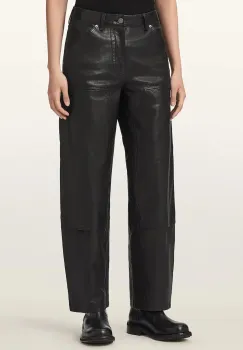 AllSaints  pantaloni pentru femei din piele MANTA imagine