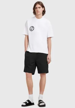 AllSaints pantaloni scurti din amestec de in HANBURY culoarea negru, M022TA imagine