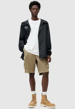 AllSaints pantaloni scurti din bumbac SLANE SHORT culoarea bej, MT501Z imagine