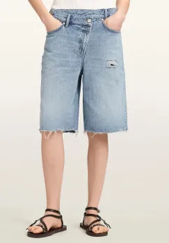 AllSaints pantaloni scurti pentru femei, din denim AKI imagine