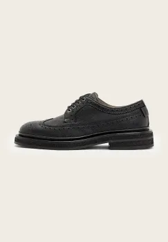 AllSaints pantofi de piele Escher Brogue culoarea negru, M047FD imagine