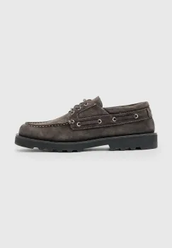 AllSaints pantofi de piele SKIFF SUEDE SHOE culoarea gri, M012FC imagine