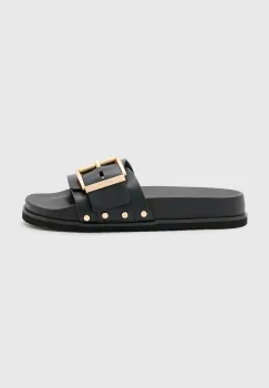AllSaints papuci Ellie Stud Slider femei, culoarea negru, W038FC imagine