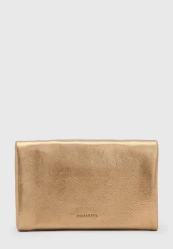 AllSaints portofel de piele HARLUNA culoarea auriu, W205XD imagine