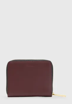 AllSaints portofel de piele LENA HEX culoarea negru, W130XC imagine