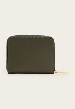 AllSaints portofel de piele LENA HEX femei, culoarea verde, W130XC imagine