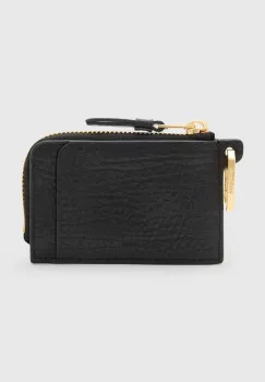AllSaints portofel de piele REMY femei, culoarea negru, W260XC imagine