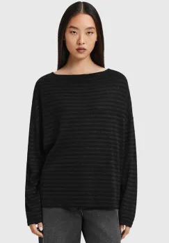 AllSaints pulover culoarea negru, light, W012JZ imagine