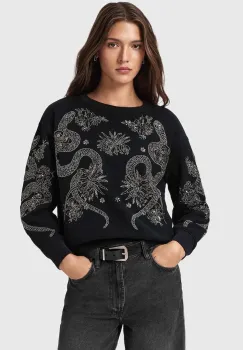 AllSaints pulover culoarea negru, W146JD imagine