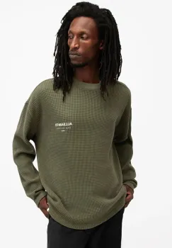 AllSaints pulover de bumbac CRYPT culoarea verde, M067PB imagine