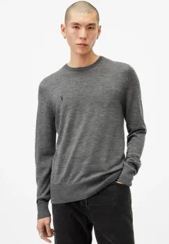 AllSaints pulover de lana MODE barbati, culoarea gri, M002KZ imagine