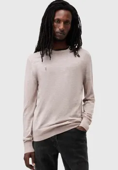 AllSaints pulover de lana MODE barbati, culoarea gri, M002KZ imagine