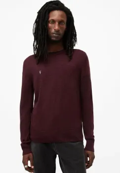 AllSaints pulover de lana MODE barbati, culoarea gri, M002KZ imagine