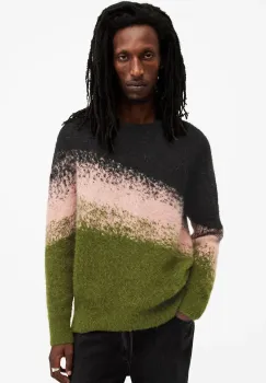 AllSaints pulover de lana SIRUS barbati, culoarea verde, M052KB imagine
