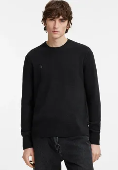 AllSaints pulover de lana STATTEN culoarea gri, neted, M039KA imagine