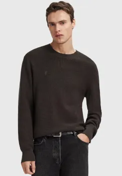 AllSaints pulover din amestec de lana ASPEN CREW culoarea gri, M089KB imagine