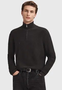 AllSaints pulover din amestec de lana ASPEN culoarea gri, cu turtleneck, M090KB imagine
