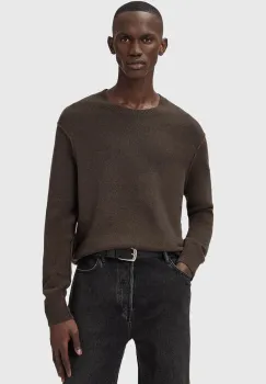 AllSaints pulover din amestec de lana culoarea maro, light, M039KA imagine