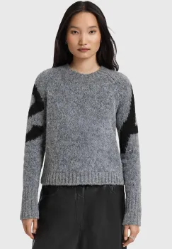 AllSaints pulover din amestec de lana de alpaca culoarea negru, W088KD imagine