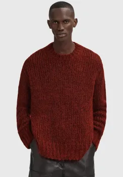 AllSaints pulover din amestec de lana MYLES culoarea portocaliu, M050KD imagine