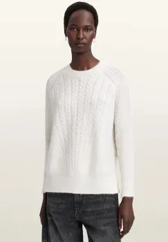 AllSaints pulover din amestec de mohair KIT culoarea alb, light, W014KD imagine