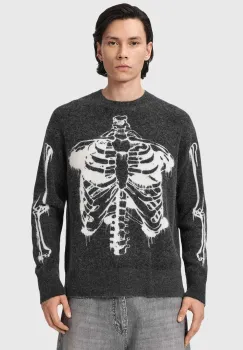 AllSaints  pulover pentru barbati cu lana RIBSPILL CREW imagine