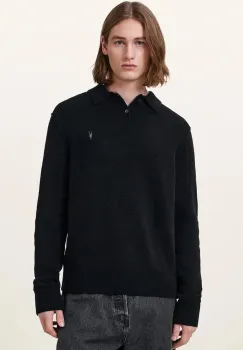 AllSaints pulover pentru barbati cu vascoza STATTEN imagine