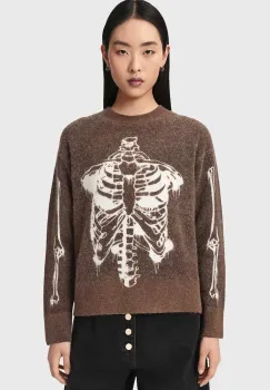 AllSaints  pulover pentru femei cu lana merino RIBSPILL imagine