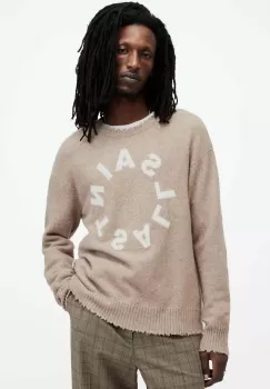 AllSaints rochie din lana TIAGO culoarea bej imagine